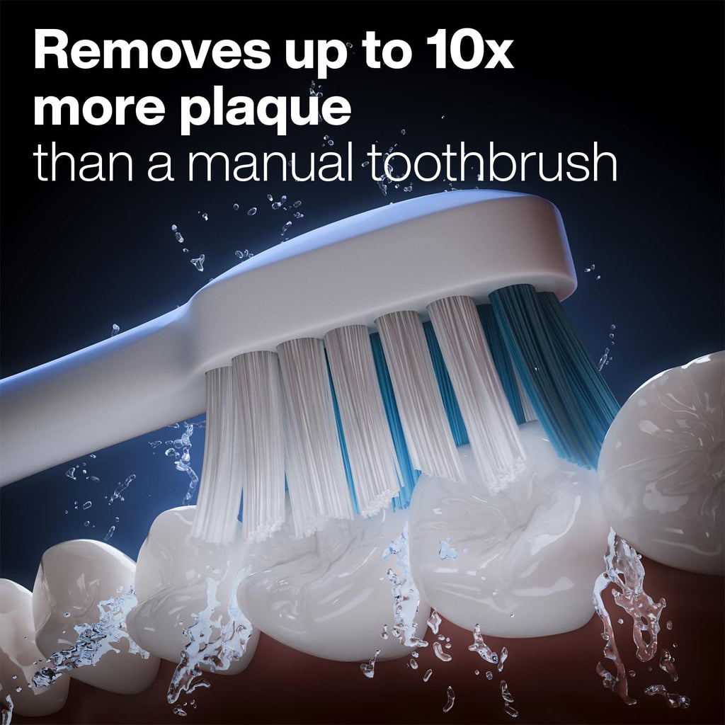 Duo - Dual Handle Ultra Whitening 40,000 VPM Wireless Charging Electric Toothbrushes - 3 Modes with Smart Timers - 10 Dupont Brush Heads & 2 Travel Cases Included