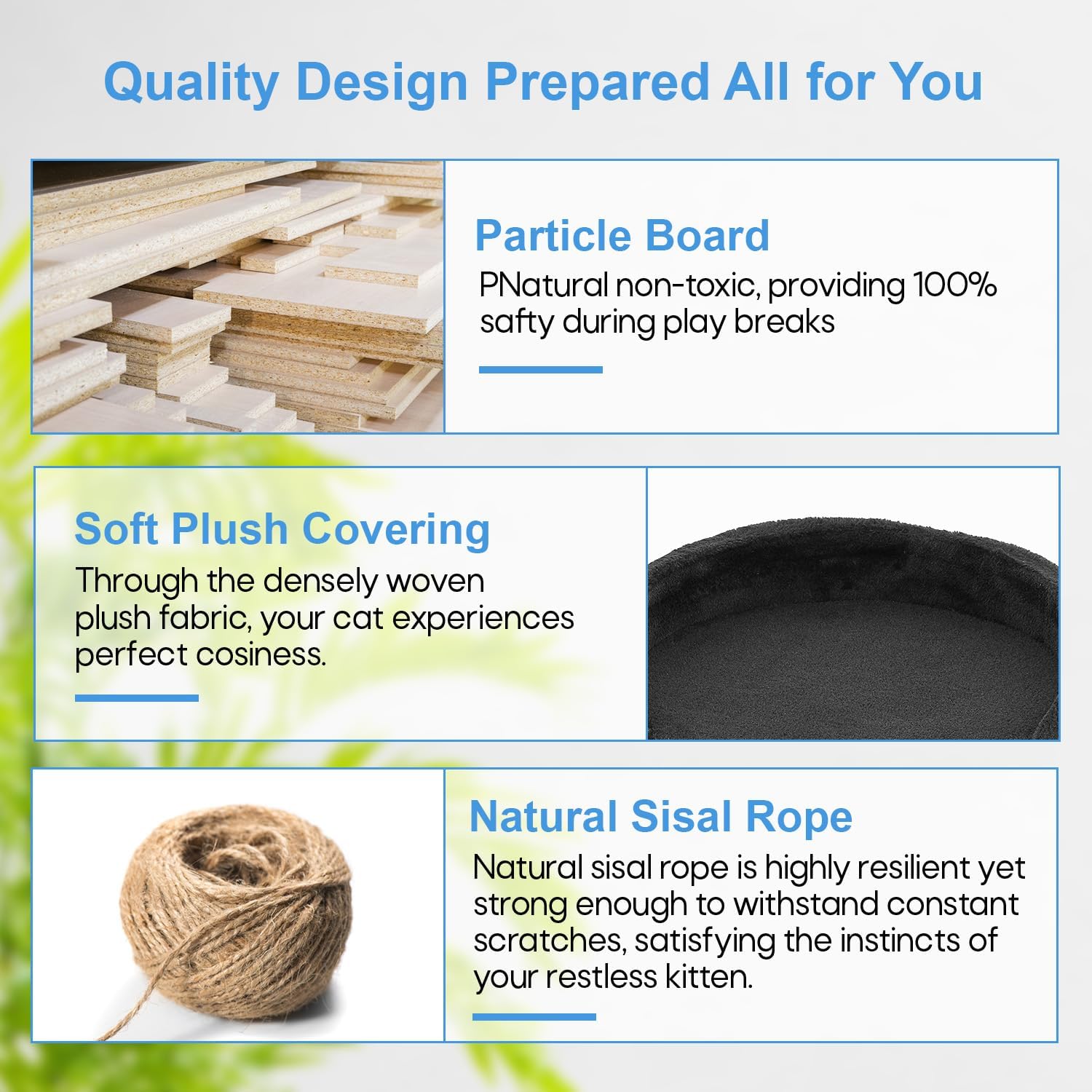 Cat Tree 54In Cat Tower Multi-Level Durable Cat Scratching Post & Cozy Fun Cat Jumping Platform Space Saving Cat Condo Pet Play House for Indoor Cats,Dark Gray