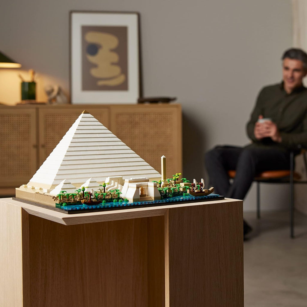 Architecture Great Pyramid of Giza Set 21058, Home Décor Model Building Kit, Creative DIY Activity, Famous Landmarks Collection