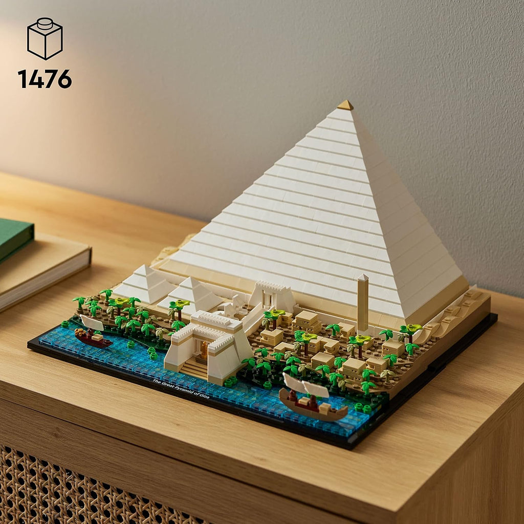 Architecture Great Pyramid of Giza Set 21058, Home Décor Model Building Kit, Creative DIY Activity, Famous Landmarks Collection