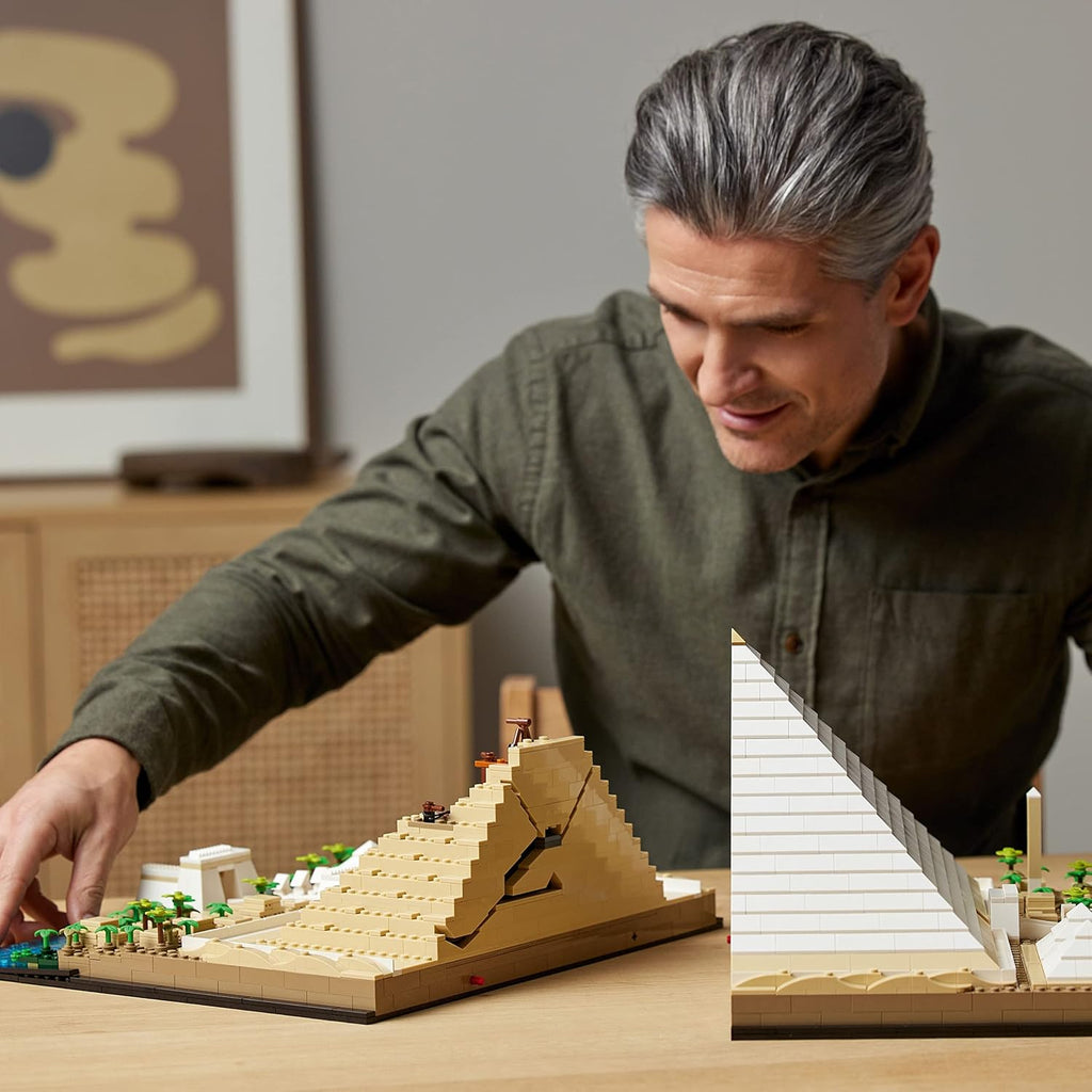 Architecture Great Pyramid of Giza Set 21058, Home Décor Model Building Kit, Creative DIY Activity, Famous Landmarks Collection