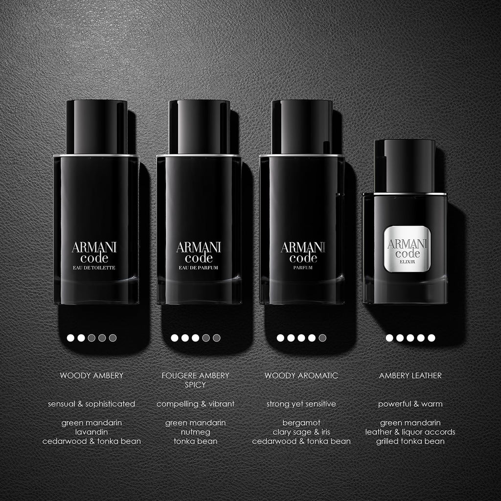 - Code - Eau De Parfum - Cologne for Men - Fougère Ambery Spicy Men’S Fragrance - Green Mandarin, Nutmeg, Tonka Bean Notes