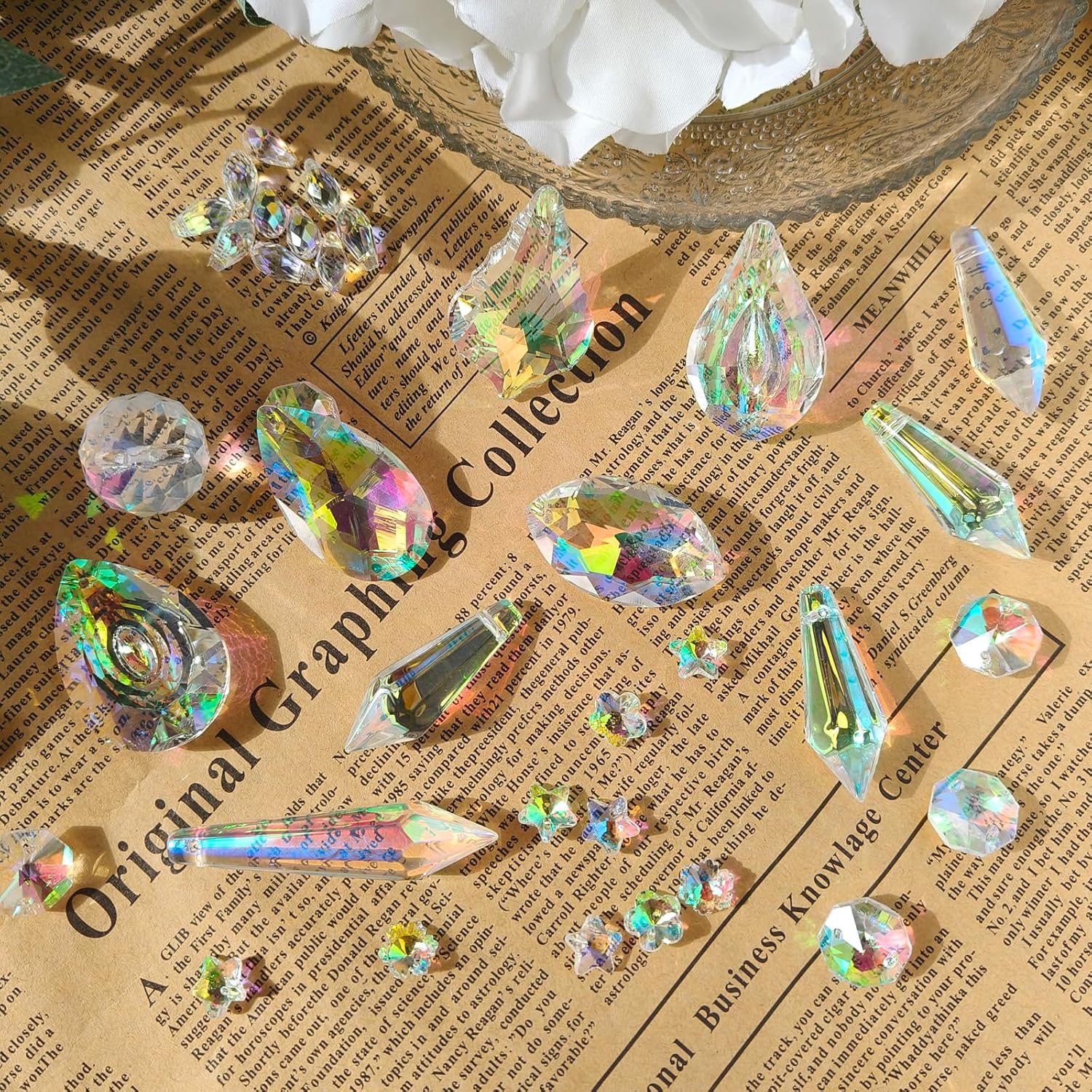 DIY Suncatcher Kit 460Pcs Sun Catchers Making Supplies Art and Crafts for Adults Hanging Prism Sun Catcher with Crystals Ball Indoor Window Home Wedding Garden Festival Decor Gifts