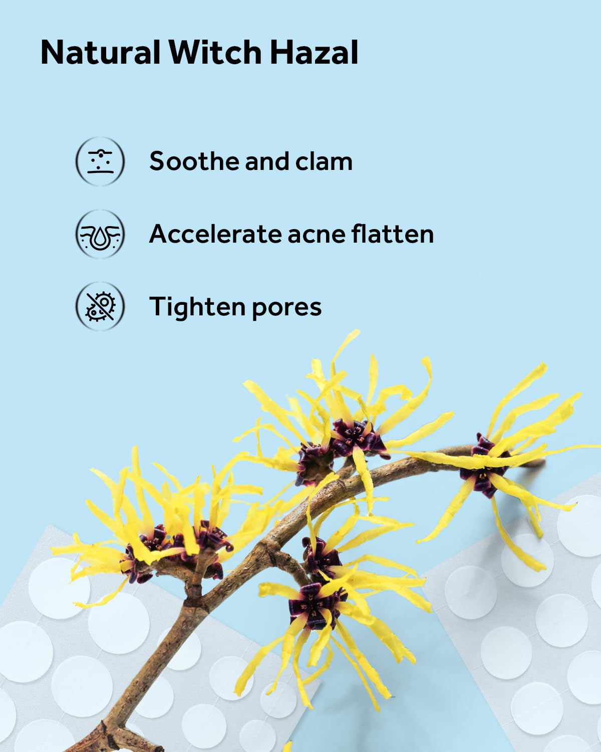 Acne Pimple Patches- Day and Night 4 Sizes 180 Dots Thin & Thick Hydrocolloid Patches with Witch Hazel, Tea Tree & Calendula Oil, Extra Adhesion for Face Zit Patch Dots