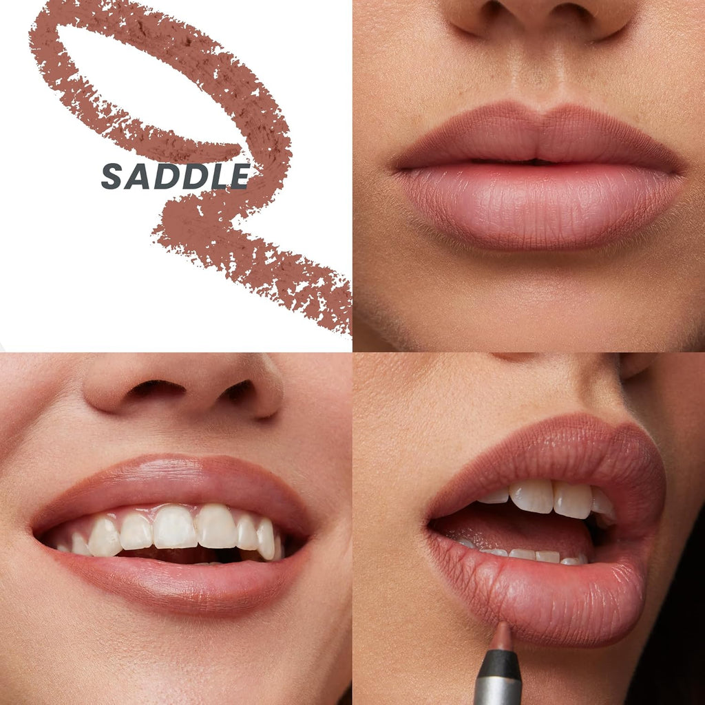 Elevate Your Lip Game with the 360 Contour Lipliner - Long Lasting, Waterproof, and Sharpenable in Saddle Brown