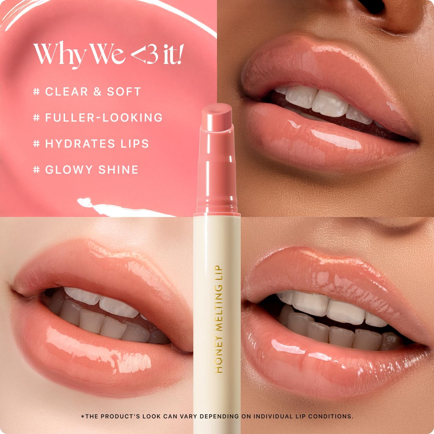 HONEY MELTING LIP (02 FIG) SOFT LIP STICK, Hydrating Gloss, Moisturizing Balms, Sheer Tint, Shine & Nude, Glowy Finish, Korean Make Up, Stocking Stuffers
